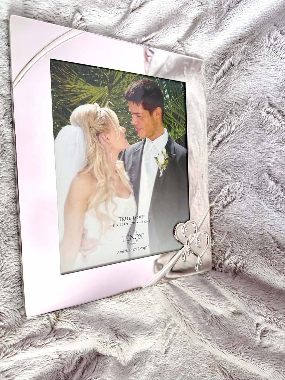 Lenox Silver Wedding Heart Accent Picture Frame